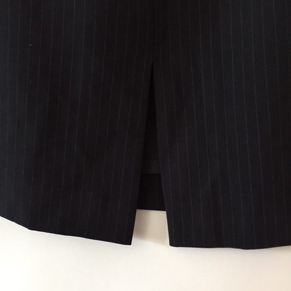 Tharari Black Pin-Stripe Pencil Skirt Size 10 - Picture 3 of 5